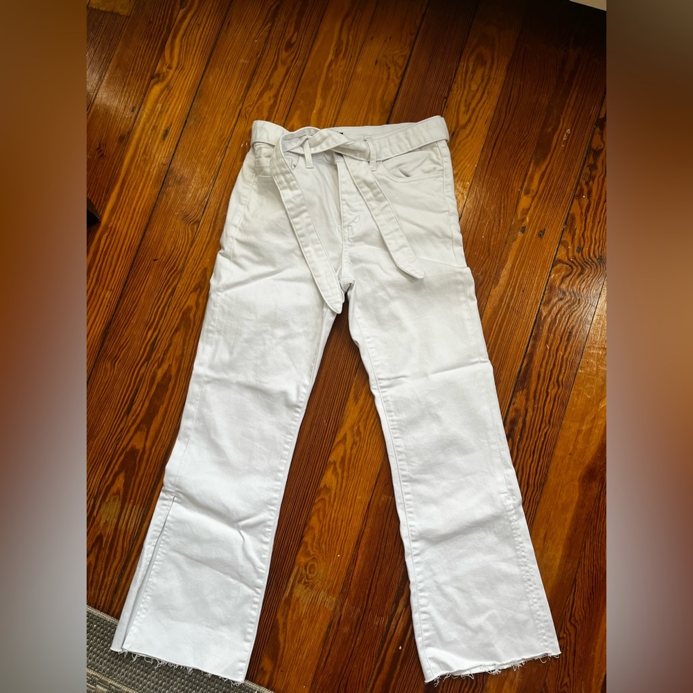 White jeans Vervet brand from Macys - crop flare